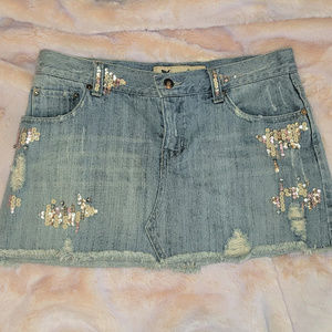 Wet Seal denim skirt, size Large